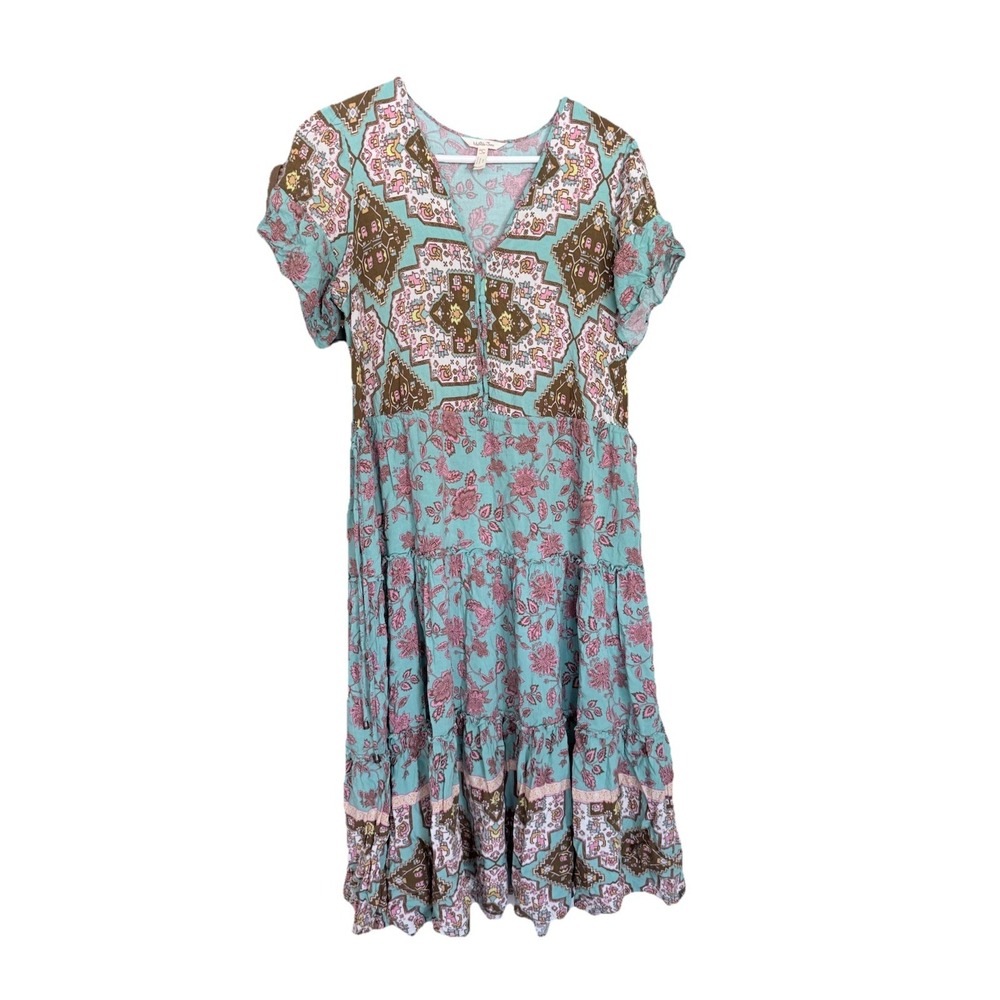 Matilda Jane Women's Dream Chasers Down to Earth Dress Small Boho Prairie Garden